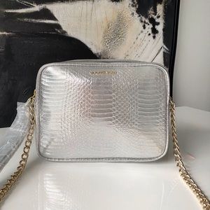 Brand NEW with tagVS Metallic Faux Croc Cross Body